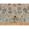 Transitional Wool & Silk Hand Knotted Rug Ivory Ivory 8.0X8.0 -O090261