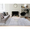 Transitional Wool & Silk Hand Knotted Rug Ivory No Border 10.0X13.10 -O064085