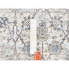 Transitional Wool & Silk Hand Knotted Rug Ivory No Border 2.5X6.2 -O062291
