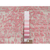 Transitional Wool & Silk Hand Knotted Rug Pink No Border 2.6X7.9 -O080509