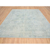 Transitional Wool & Silk Hand Loomed Rug Blue No Border 10.0X10.1 -O064541