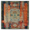 Transitional Wool Hand Knotted Rug Orange No Border 10.2X10.2 -O065904