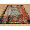 Transitional Wool Hand Knotted Rug Orange No Border 10.2X10.2 -O065904