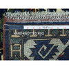 Tribal & Geometric Wool Hand Knotted Rug Blue Blue 5.0X6.10 -O067214