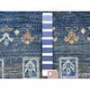 Tribal & Geometric Wool Hand Knotted Rug Blue No Border 2.5X9.7 -O067399