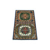 Tribal & Geometric Wool Hand Knotted Rug Blue Orange 2.0X3.1 -O056760