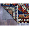 Tribal & Geometric Wool Hand Knotted Rug Blue Orange 4.3X10.5 -O088928