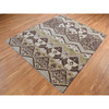 Tribal & Geometric Wool Hand Knotted Rug Brown No Border 8.1X10.0 -O087007