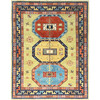 Tribal & Geometric Wool Hand Knotted Rug Green Red 9.0X11.7 -O085309