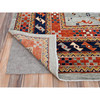 Tribal & Geometric Wool Hand Knotted Rug Grey Blue 9.9X9.10 -O086416