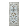 Tribal & Geometric Wool Hand Knotted Rug Grey Ivory 2.9X6.0 -O084925