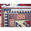 Tribal & Geometric Wool Hand Knotted Rug Ivory Red 5.9X8.0 -O074839