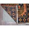 Tribal & Geometric Wool Hand Knotted Rug Orange Navy Blue 2.1X3.0 -O070658
