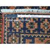 Tribal & Geometric Wool Hand Knotted Rug Orange Navy Blue 2.1X3.0 -O070658