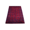 Tribal & Geometric Wool Hand Knotted Rug Red Blue 3.4X5.0 -O068089