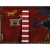 Tribal & Geometric Wool Hand Knotted Rug Red Blue 4.6X6.4 -O087856