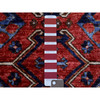 Tribal & Geometric Wool Hand Knotted Rug Red Coral Red 4.1X5.9 -O070725