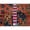 Tribal & Geometric Wool Hand Knotted Rug Red Navy Blue 2.1X2.10 -O071022