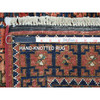 Tribal & Geometric Wool Hand Knotted Rug Red Navy Blue 2.1X2.10 -O071022