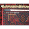 Tribal & Geometric Wool Hand Knotted Rug Red Red 2.8X9.7 -O072027