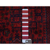 Tribal & Geometric Wool Hand Knotted Rug Red Red 2.8X9.8 -O072022