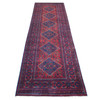 Tribal & Geometric Wool Hand Knotted Rug Red Red 3.0X9.10 -O072020