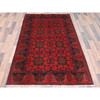 Tribal & Geometric Wool Hand Knotted Rug Red Red 4.1X6.3 -O085110