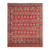 Tribal & Geometric Wool Hand Knotted Rug Red Red 7.11X9.6 -O074719
