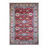 Tribal & Geometric Wool Hand Knotted Rug Red Spring Ivory 6.8X9.10 -O074824