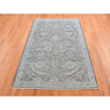 White Wash Vintage & Silver Wash Wool Hand Knotted Rug Blue Blue 5.9X9.0 -O080917