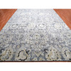 Wool and Silk Wool & Sari Silk Hand Knotted Rug Grey No Border 12.2X15.4 -O075117