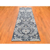 Wool and Silk Wool & Silk Hand Knotted Rug Grey No Border 3.0X12.2 -O059953