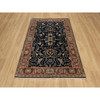 Traditional Wool Hand Knotted Rug Blue 4.1X6.2  -O091081