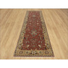 Traditional Wool Hand Knotted Rug Red 4.2X12.1  -O091090