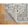 Fine Oriental Wool & Silk Hand Knotted Rug Ivory 2.7X6.4  -O090988