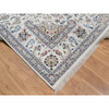 Traditional Wool & Silk Hand Knotted Rug Ivory 9.0X12.1  -O091122