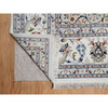 Traditional Wool & Silk Hand Knotted Rug Ivory 8.10X12.4  -O091124