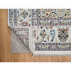 Traditional Wool & Silk Hand Knotted Rug Ivory 8.9X12.3  -O091126