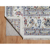 Traditional Wool & Silk Hand Knotted Rug Ivory 9.8X14.4  -O091129