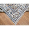 Traditional Wool & Silk Hand Knotted Rug Ivory 8.0X10.1  -O091130