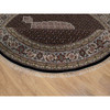 Traditional Wool Hand Knotted Rug Black 8.0X8.0  -O091041