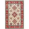 Kazak Wool Hand Knotted Rug Red 4.0x5.10 -O057067