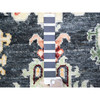 Oushak And Peshawar Wool Hand Knotted Rug Black 2.9x9.9 -O073656