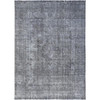 Overdyed & Vintage Wool Hand Knotted Rug Grey 9.4x12.10 -O085406