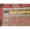 Overdyed & Vintage Wool Hand Knotted Rug Pink 4.10x5.10 -O086052