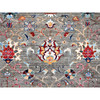 Tribal & Geometric Wool Hand Knotted Rug Grey 14.10x20.8 -O0122