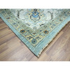 Oushak And Peshawar Wool Hand Knotted Rug Blue 12.2x15.3 -O076107