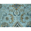Oushak And Peshawar Wool Hand Knotted Rug Blue 10.2x10.3 -O076109