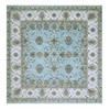 Oushak And Peshawar Wool Hand Knotted Rug Blue 10.2x10.3 -O076109