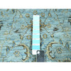 Oushak And Peshawar Wool Hand Knotted Rug Blue 2.9x24.3 -O076113